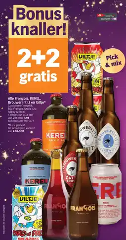 Albert Heijn Alle François, Kerel, Brouwerij t IJ en Uiltje aanbieding