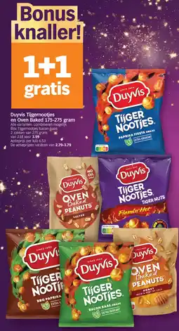 Albert Heijn Duyvis Tijgernootjes en Oven Baked aanbieding