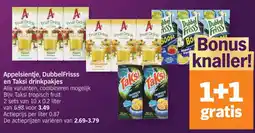 Albert Heijn Appelsientje, DubbelFrisss en Taksi drinkpakjes aanbieding