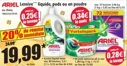 Norma Ariel Lessive Liquide, Pods ou en Poudre aanbieding