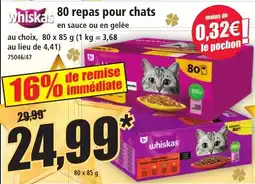 Norma Whiskas 80 repas pour chats aanbieding
