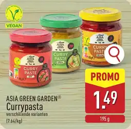 ALDI Asia green garden currypasta aanbieding