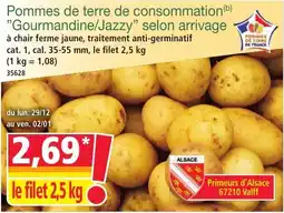 Norma Pommes de terre de consommation Gourmandine / Jazzy selon arrivage aanbieding