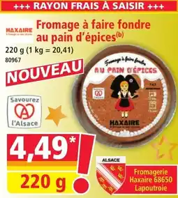Norma Fromage à faire fondre au pain d'épices aanbieding