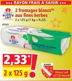 Norma 2 fromages blancs aux fines herbes aanbieding