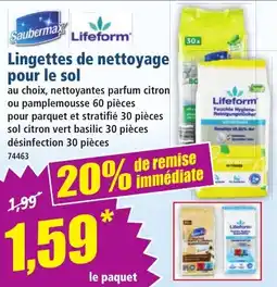 Norma Saubermax Lifeform Lingettes de nettoyage pour le sol aanbieding