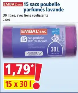 Norma Embal'sac 15 sacs poubelle parfumés lavande aanbieding