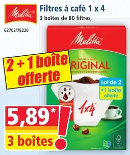 Norma Melitta Filtres à café 1 x 4 aanbieding
