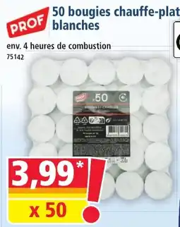 Norma Prof 50 Bougies Chauffe Plat Blanches aanbieding