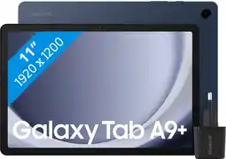 Coolblue Samsung Galaxy Tab A9 Plus 11 inch 64GB Wifi Blauw + BlueBuilt Oplader aanbieding