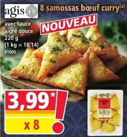 Norma Agis 8 Samossas Bœuf Curry aanbieding