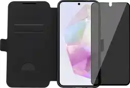 Coolblue BlueBuilt Samsung Galaxy A36 Book Case Zwart + Privacy Filter Screenprotector Glas aanbieding