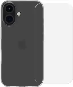 Coolblue BlueBuilt Back Cover iPhone 16 Transparant + Screenprotector Glas aanbieding
