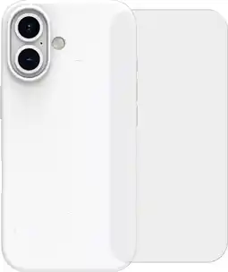 Coolblue BlueBuilt Back Cover iPhone 16 Wit + Screenprotector Glas aanbieding