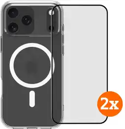 Coolblue BlueBuilt Protective Back Cover MagSafe iPhone 17 Pro Max + Screenprotector Duo Pack aanbieding