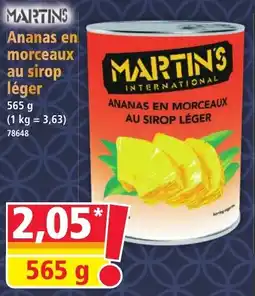 Norma Martins Ananas en Morceaux au sirop léger aanbieding