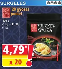 Norma Orien Bites 20 Gyozas Poulet aanbieding
