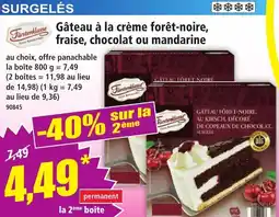 Norma Gâteau à la crème forêt-noire, fraise, chocolat ou mandarine aanbieding