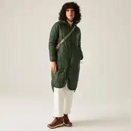 Decathlon Triea lange isolerende donsjas met capuchon voor dames aanbieding