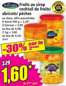 Norma River Valley Fruits au sirop cocktail de fruits / abricots / pêches aanbieding