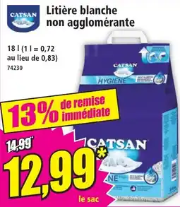 Norma Catsan Litière Blanche non Agglomérante aanbieding