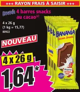 Norma Banania 4 barres snacks au cacao aanbieding