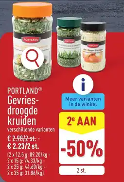ALDI Portland gevries droogde kruiden aanbieding
