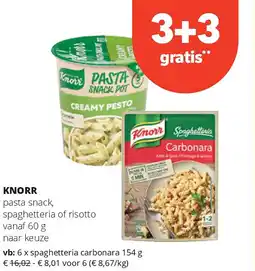 Spar KNORR spaghetteria carbonara 154 g aanbieding