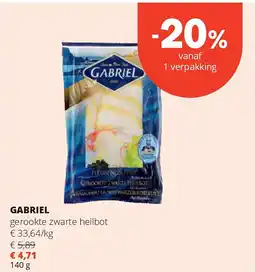 Spar GABRIEL gerookte zwarte heilbot aanbieding