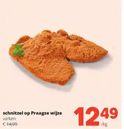 Spar schnitzel op Praagse wijze aanbieding