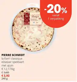 Spar PIERRE SCHMIDT la fl am’ classique elzasser spektaart met ajuin aanbieding