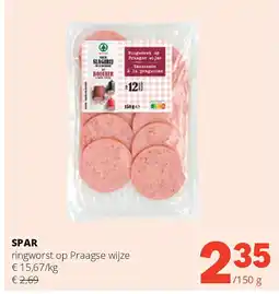 Spar SPAR ringworst op Praagse wijze aanbieding