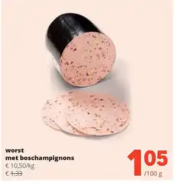 Spar worst met boschampignons aanbieding