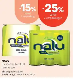 Spar NALU original 6 x 33 c aanbieding