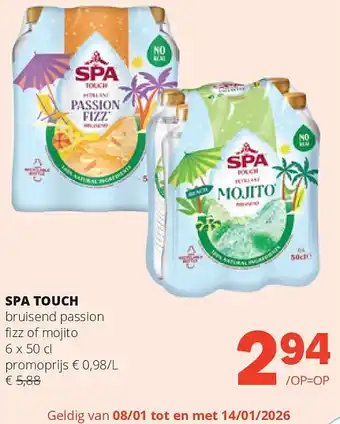 SPA TOUCH bruisend passion fi zz of mojito 6 x 50 cl