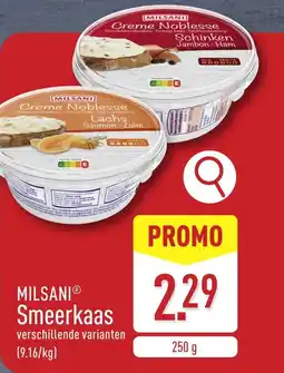 ALDI Milsani smeerkaas aanbieding