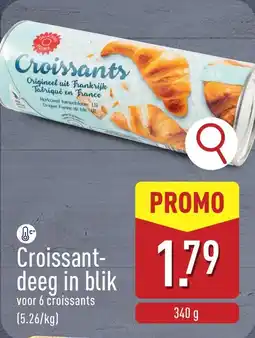 ALDI Croissant deeg in blik aanbieding