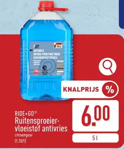 ALDI Ride+go ruitensproeier- vloeistof antivries aanbieding
