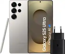 Coolblue Samsung Galaxy S25 Ultra 256 Go Gris 5G + Samsung Chargeur 25Watts Noir aanbieding