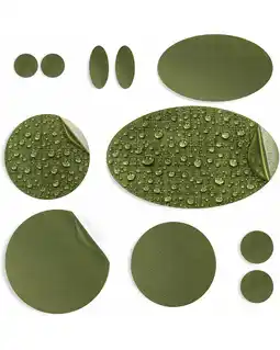 Decathlon Reparatiepleisters voor donsjacks | waterdicht om gaten te repareren (olijf) aanbieding