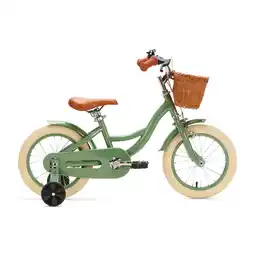 Decathlon Generation Blanco 14 inch Olijfgroen – Kinderfiets met mandje aanbieding