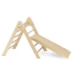 Decathlon Deryan Opvouwbare Driehoek met Helling en Glijbaan - Montessori Gym - Hout aanbieding