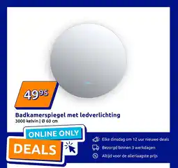 Action Badkamerspiegel met ledverlichting aanbieding