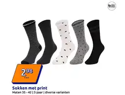 Action Sokken met print aanbieding