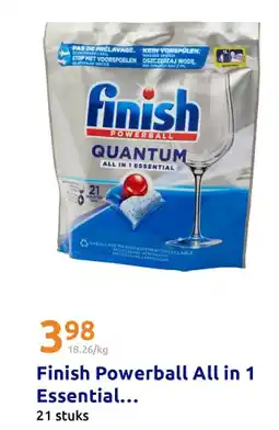 Action Finish Powerball All in 1 Essential vaatwastabletten Quantum aanbieding