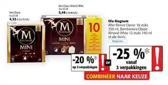 Colruyt Ola magnum after dinner classic bomboniera classic almond white of alle mini`s aanbieding