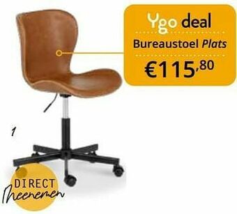 YGO Bureaustoel plats aanbieding