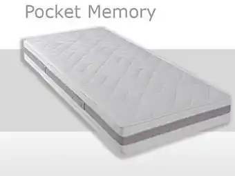 Matelas Jaritex Pocket memory coloris blanc et gris-140x190 cm-Ferme