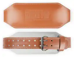 Decathlon 6 Inch Padded Leather Lifting Belt - Bruin aanbieding