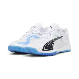 Decathlon Accelerate NITRO SQD handbalschoenen PUMA White Bluemazing Black Blue aanbieding